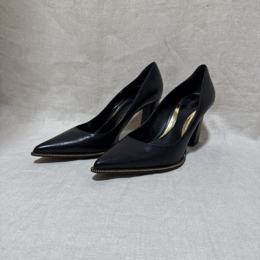 SEBASTIAN, Block Heel Pumps with Gold, 38.5