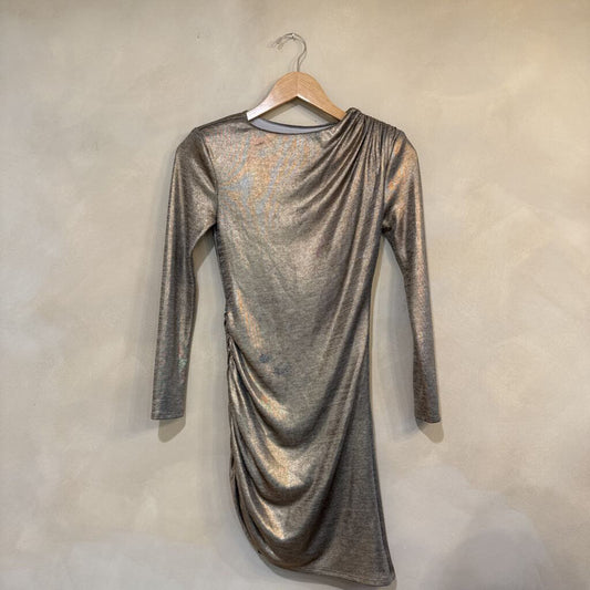 LOVERS + FRIENDS, NWT Long Sleeve Metallic Mini Dress, XS