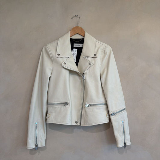 COACH, Leather Moto Jacket, 8