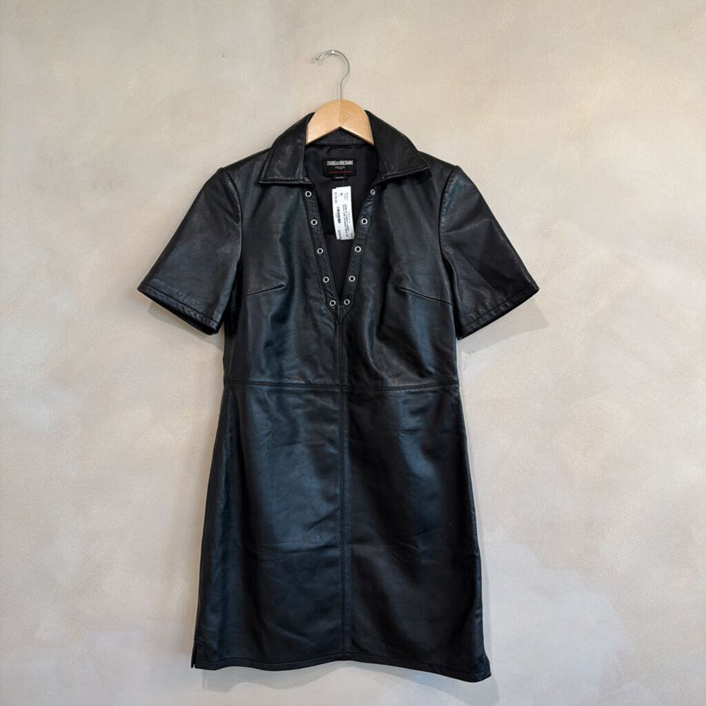 ZADIG & VOLTAIRE, Leather Dress with Grommet, XS