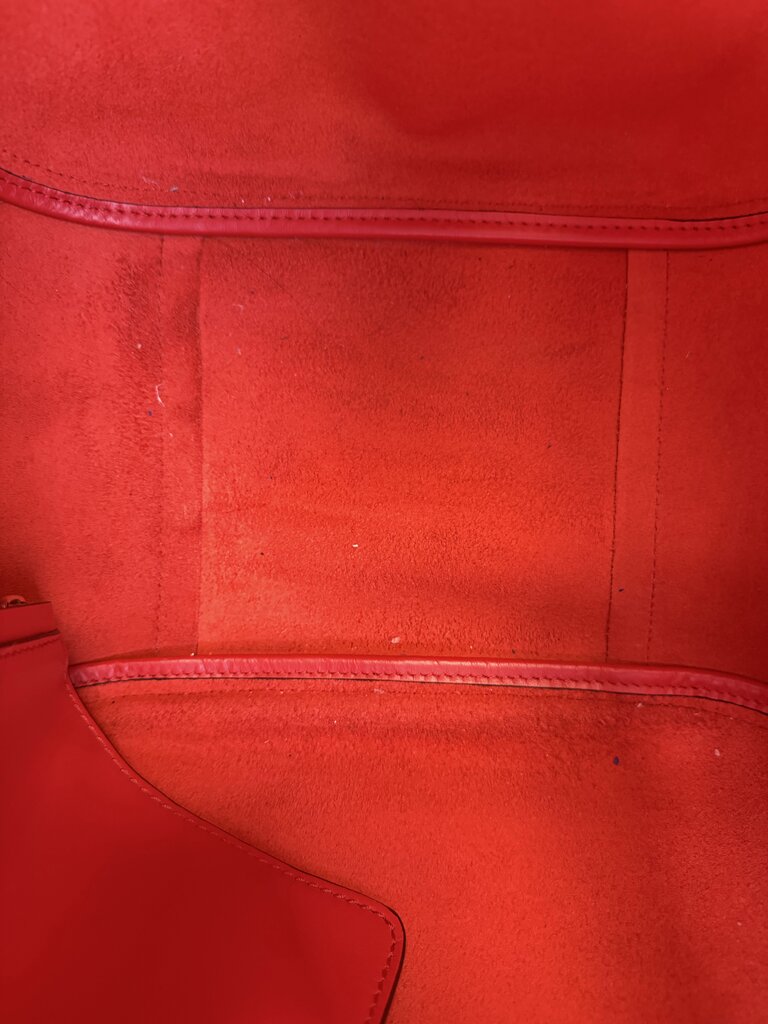 Ruched Leather Top Handle/Tote