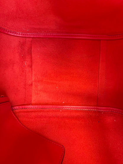 Ruched Leather Top Handle/Tote