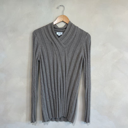 PER SE, LS Cotton Cashmere Blend V-Neck Sweater, S