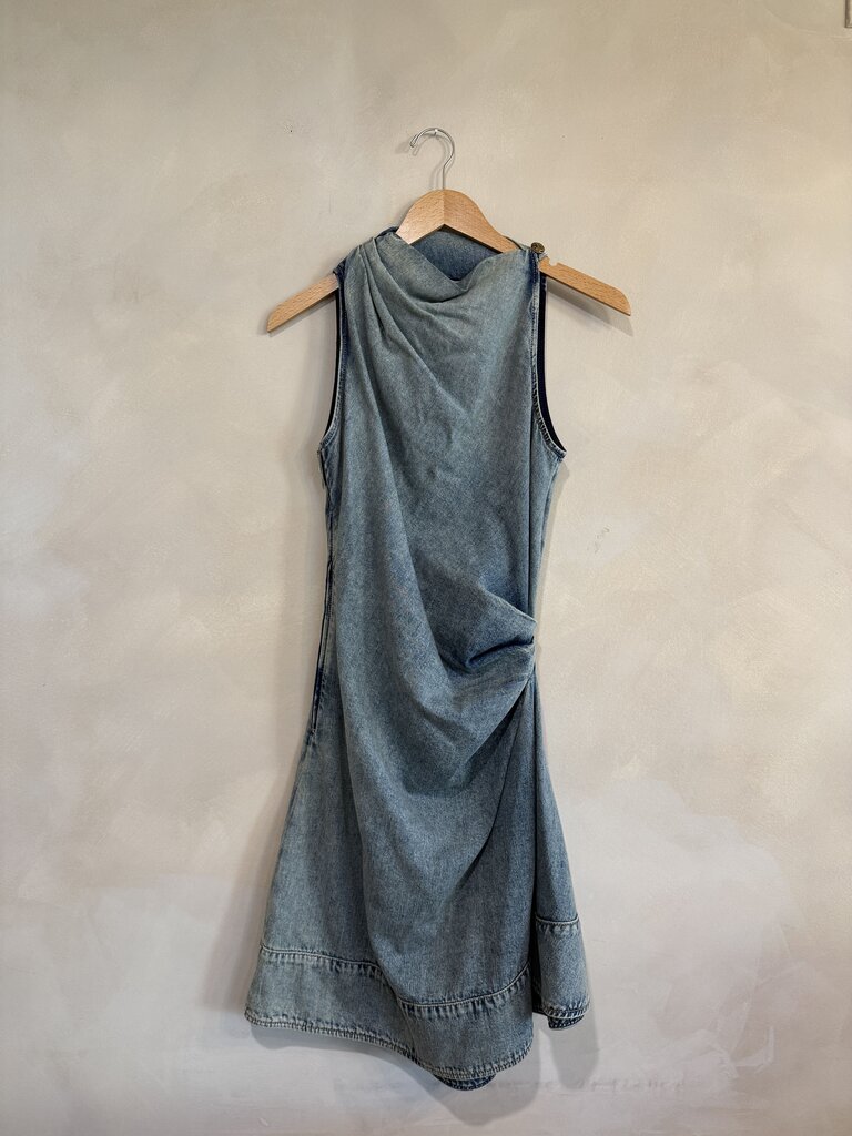 ALEXANDER MCQUEEN, Asymmetrical Denim Dress, 40