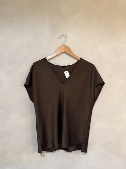 VINCE, SS V-Neck Top, S
