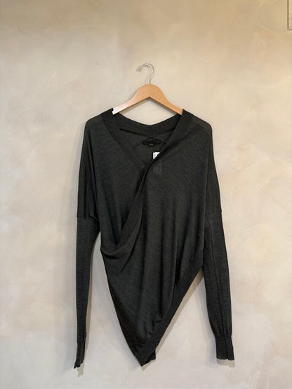 ALEXANDER WANG, Wool Crossover Front Button Cardigan, S