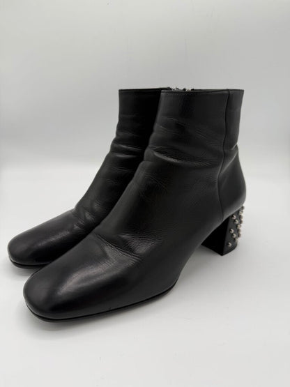 Ankle Boot W Stud Heel Sz 39.5