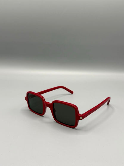 SAINT LAURENT, Square Frame Sunnies, Red