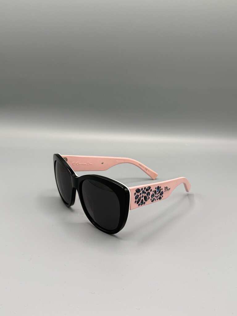 Cat-Eye Sunnies with Pink Jewel Sides