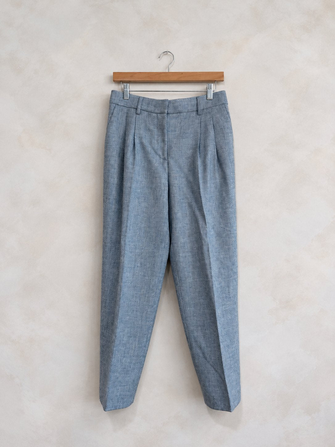 SEZANE, Pleated Trousers, 38 on a wooden hanger