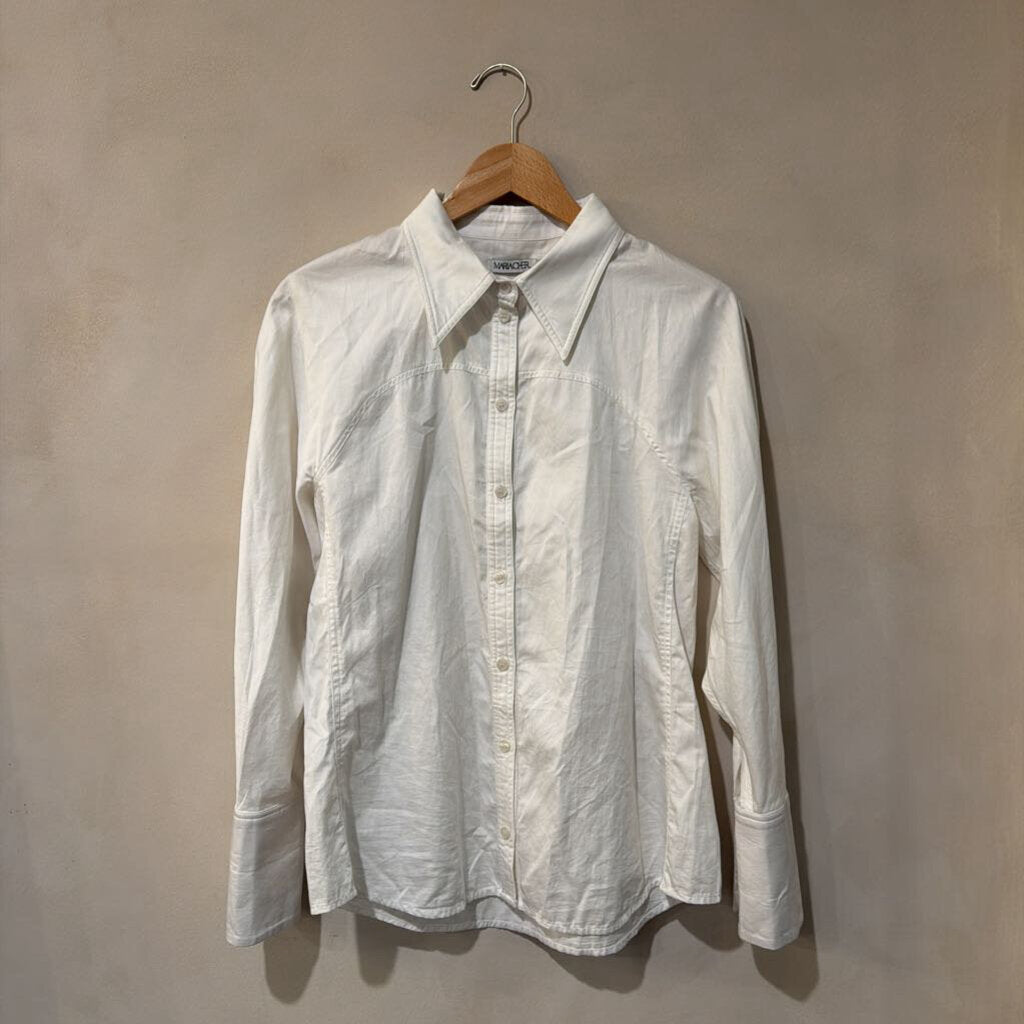 LS Cotton BF Blouse sz S