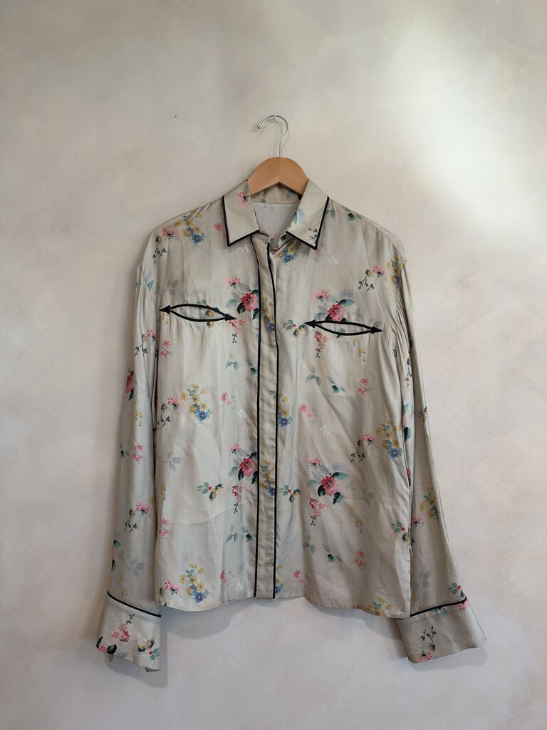 HAIDER ACKERMANN, Floral Cupro Blend Western Shirt, N/S