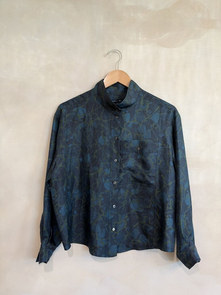 SOEUR, Long Sleeve Silk Swirl Print Blouse, 34