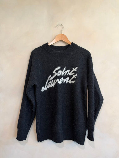 SAINT LAURENT, Mohair Blend Crewneck Sweater, N/S