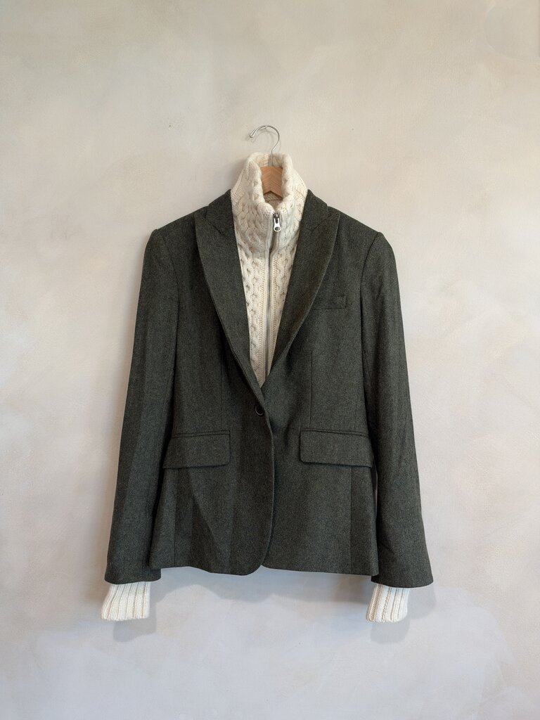 VERONICA BEARD, Wool Herringbone Blazer with Dickey, 4