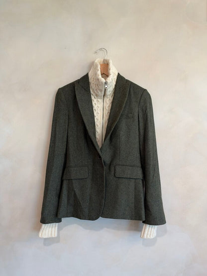 VERONICA BEARD, Wool Herringbone Blazer with Dickey, 4