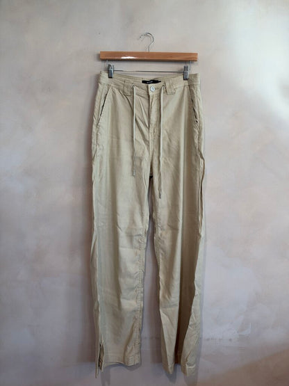 HUDSON, Drawstring Wide Leg Twill Pants, 26