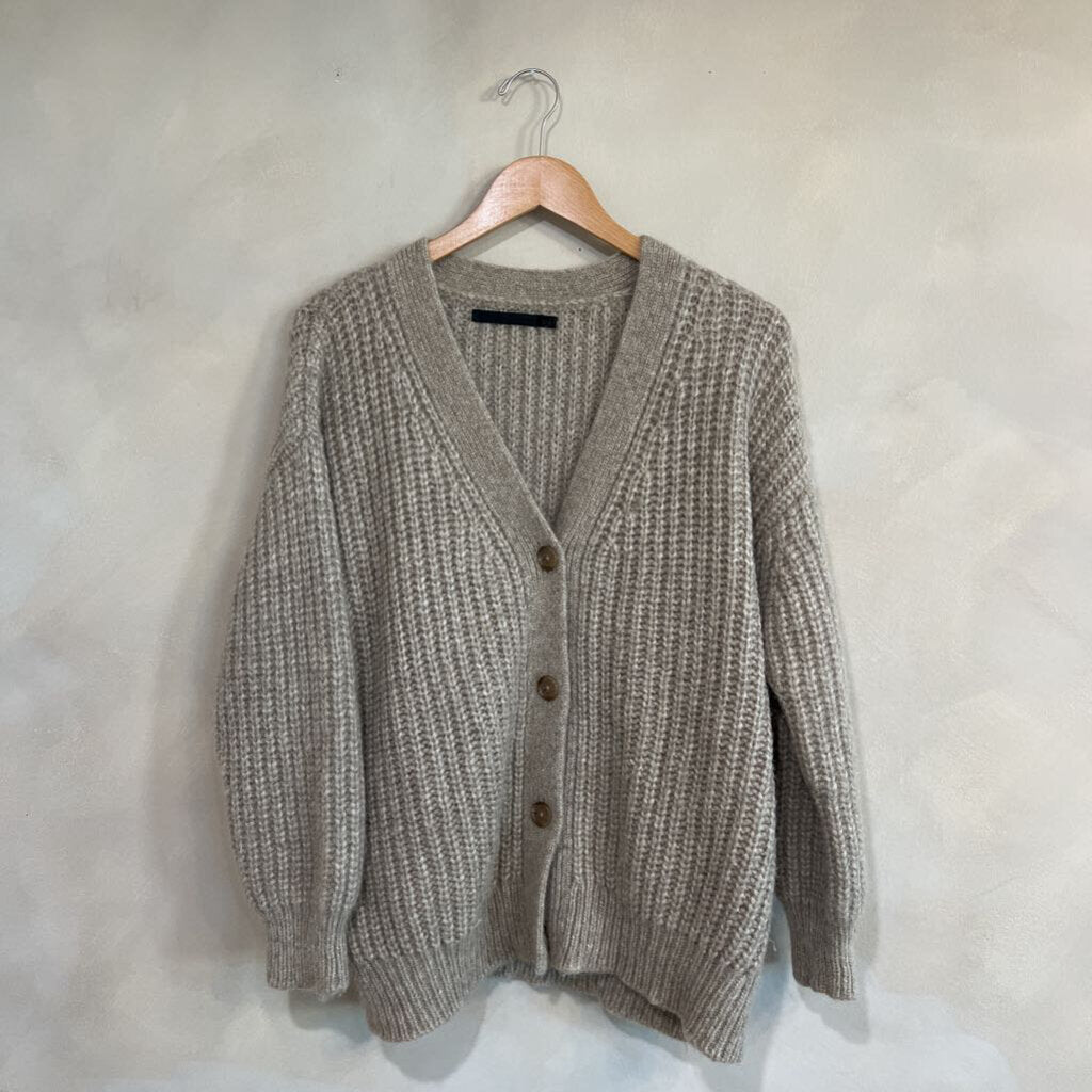 JENNI KAYNE, Alpaca Wool Blend Deep V Cardigan, S