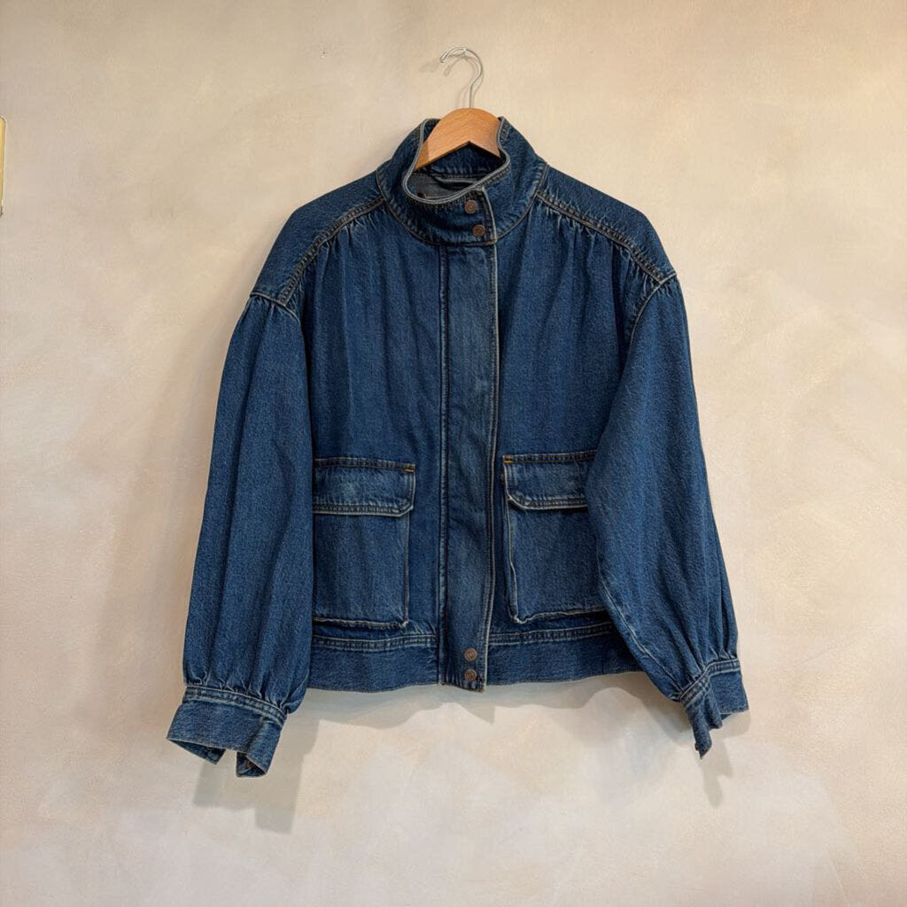 LEVIS, Relaxed Ruched Denim Jacket, S