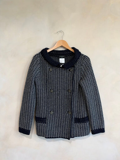 CHANEL, Cashmere Knit Double Breasted Jacket 1986 to 1988, 38