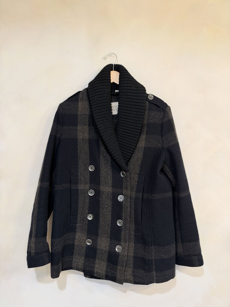 BURBERRY BRIT, Double Breasted Peacoat, 10