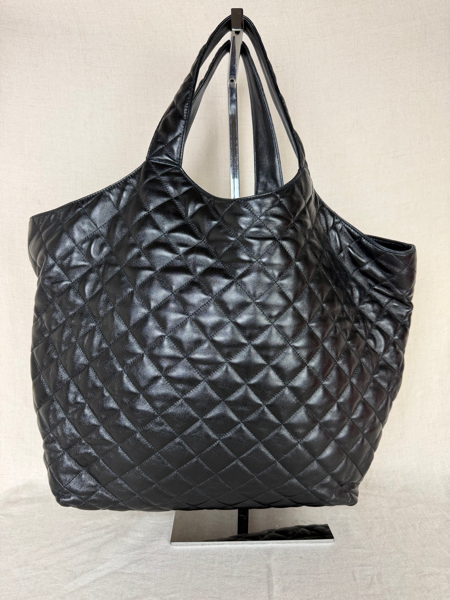 Saint Laurent Icare Quilted Leather Maxi Tote MSRP $5100- Black