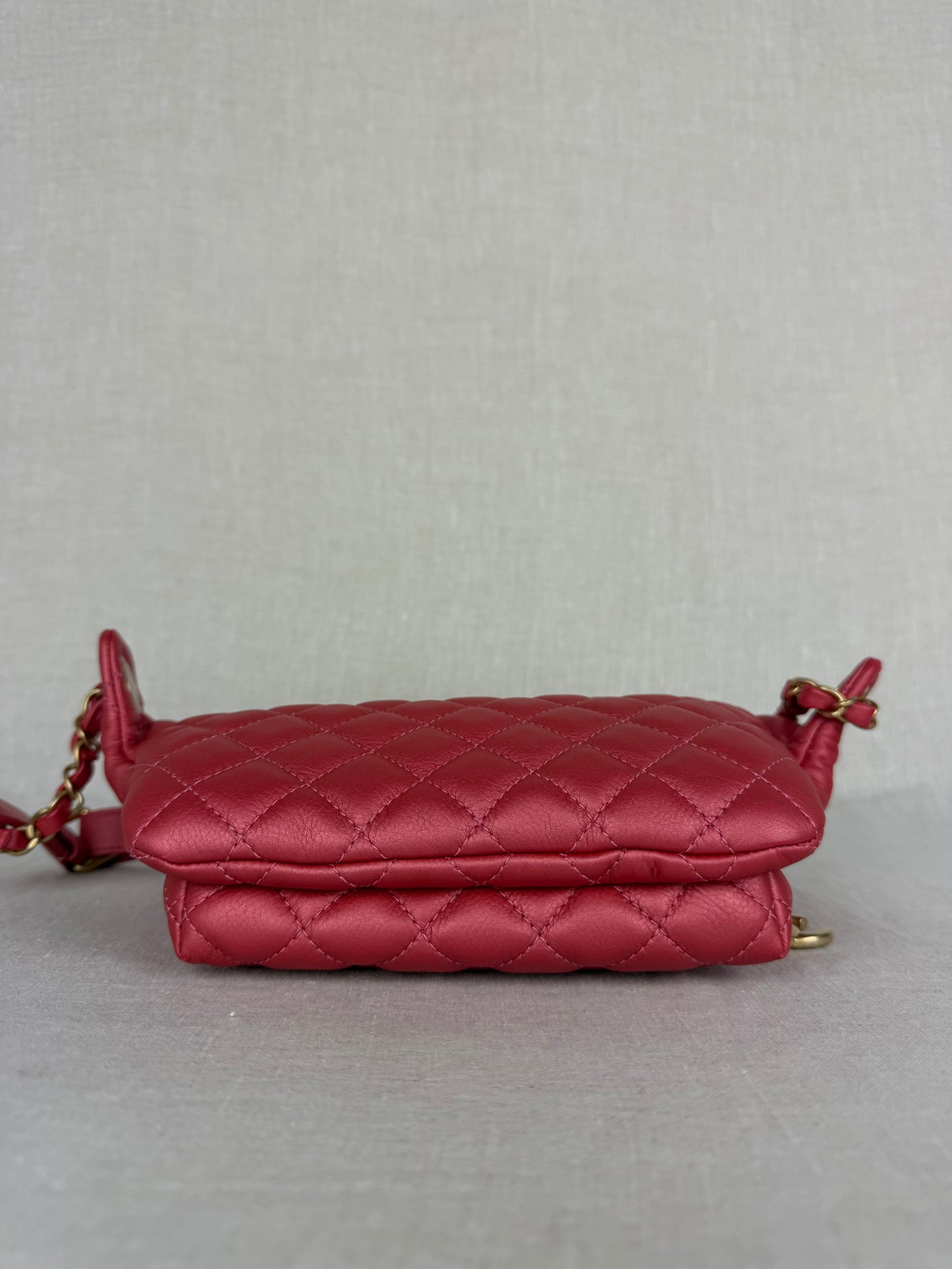 Chanel 2019-2020 Caviar Quilted Affinity Belt Bag in Pink