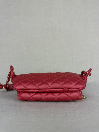 Chanel 2019-2020 Caviar Quilted Affinity Belt Bag in Pink