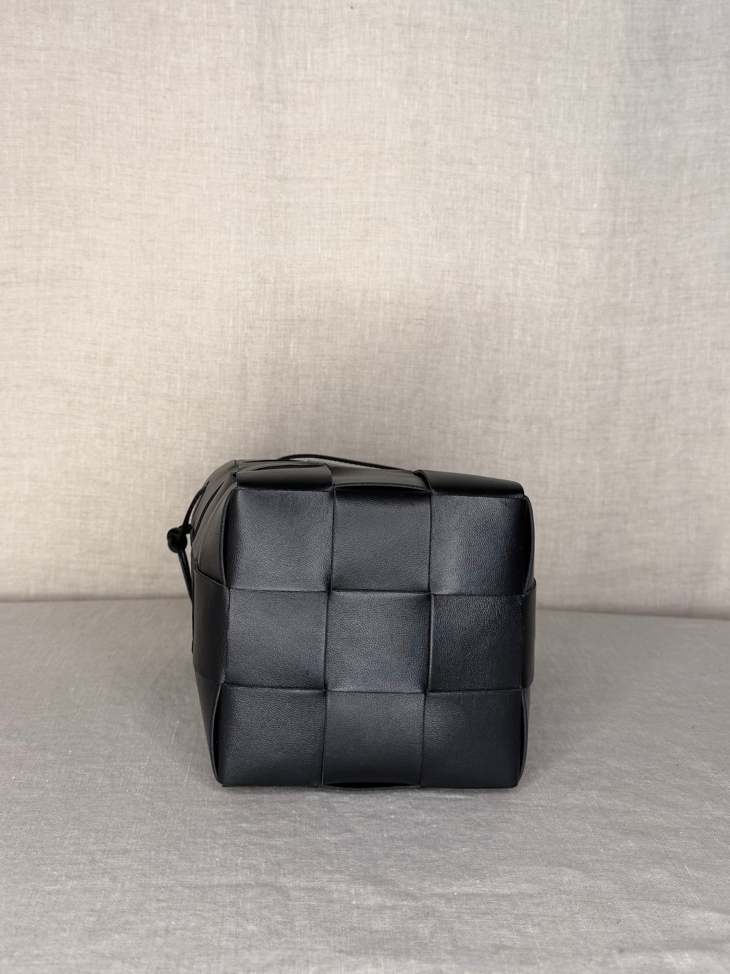 Bottega Veneta Intreccio Mini Bucket Bag in Black Leather