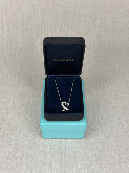 Tiffany Loving Heart White Gold and Diamond