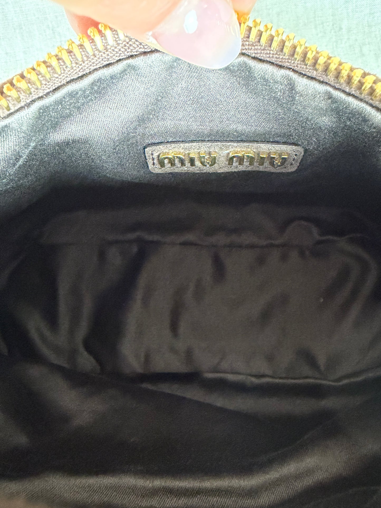 Miu Miu Matelasse Small Suede Hobo- Brown Suede