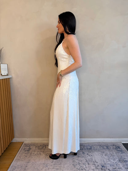 Khaite Sequin White Dress - White