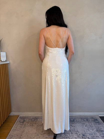 Khaite Sequin White Dress - White
