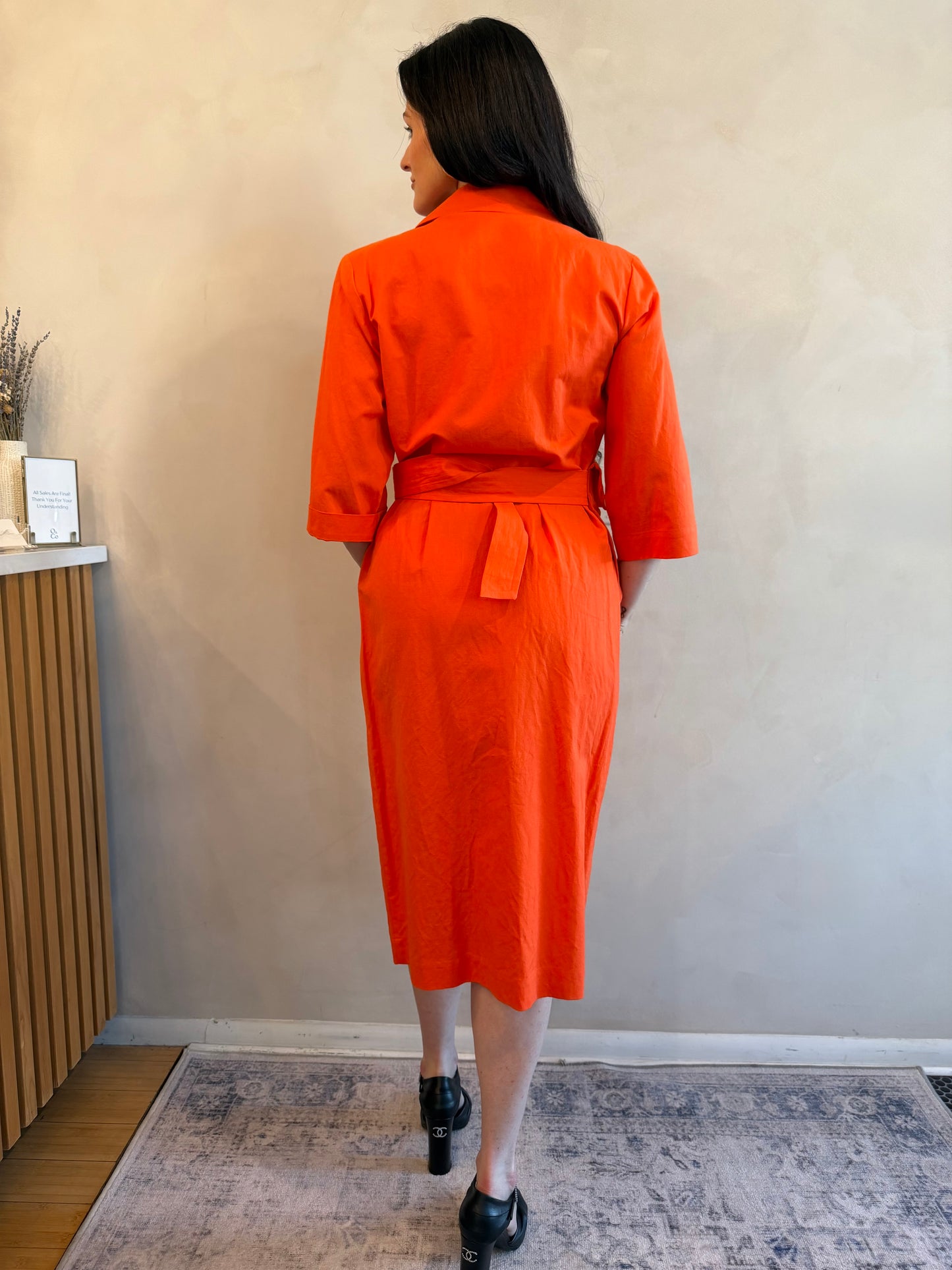 Dries Van Noten Collar Dress - Orange