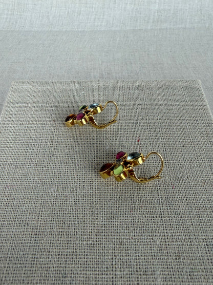 Temple St. Clair 18K Gold and Gemstones Classic Quad Earrings