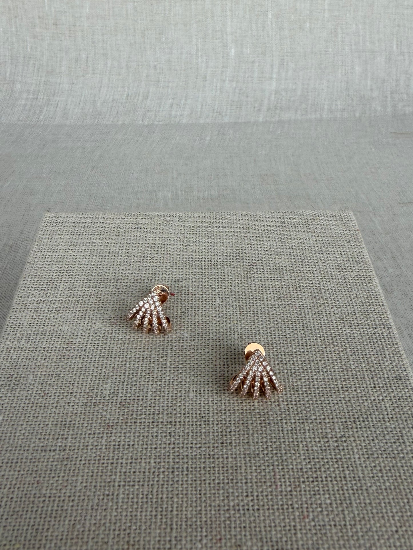 Bloomingdales 14K Earring Cuffs With Diamonds