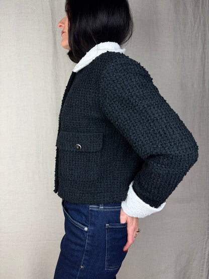 Chanel 2025 Tweed Cotton Black Jacket