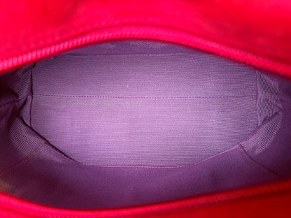 Ferragamo Suede Shoulder Bag - Red