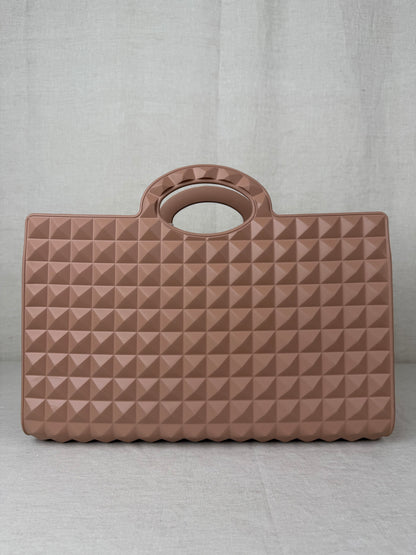 Valentino Le Troisieme Rubber Tote - Tan