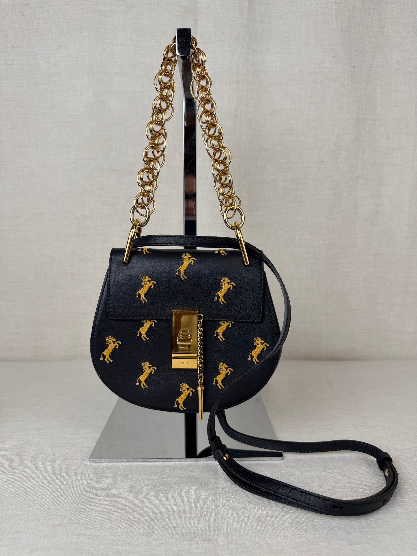 Chloe Little Horses Mini Drew - Black