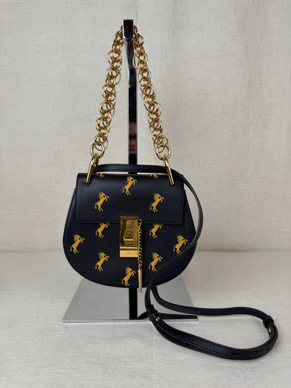 Chloe Little Horses Mini Drew - Black