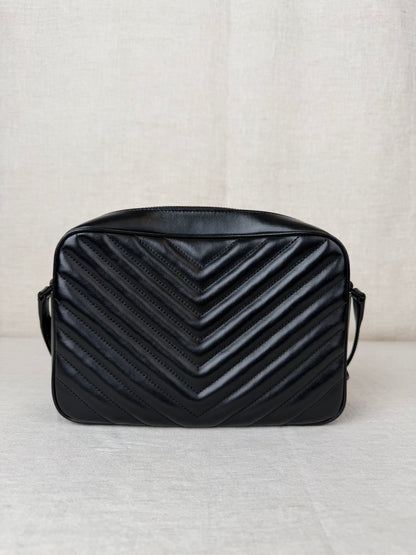 Saint Laurent Leather Lou Camera Bag - Black