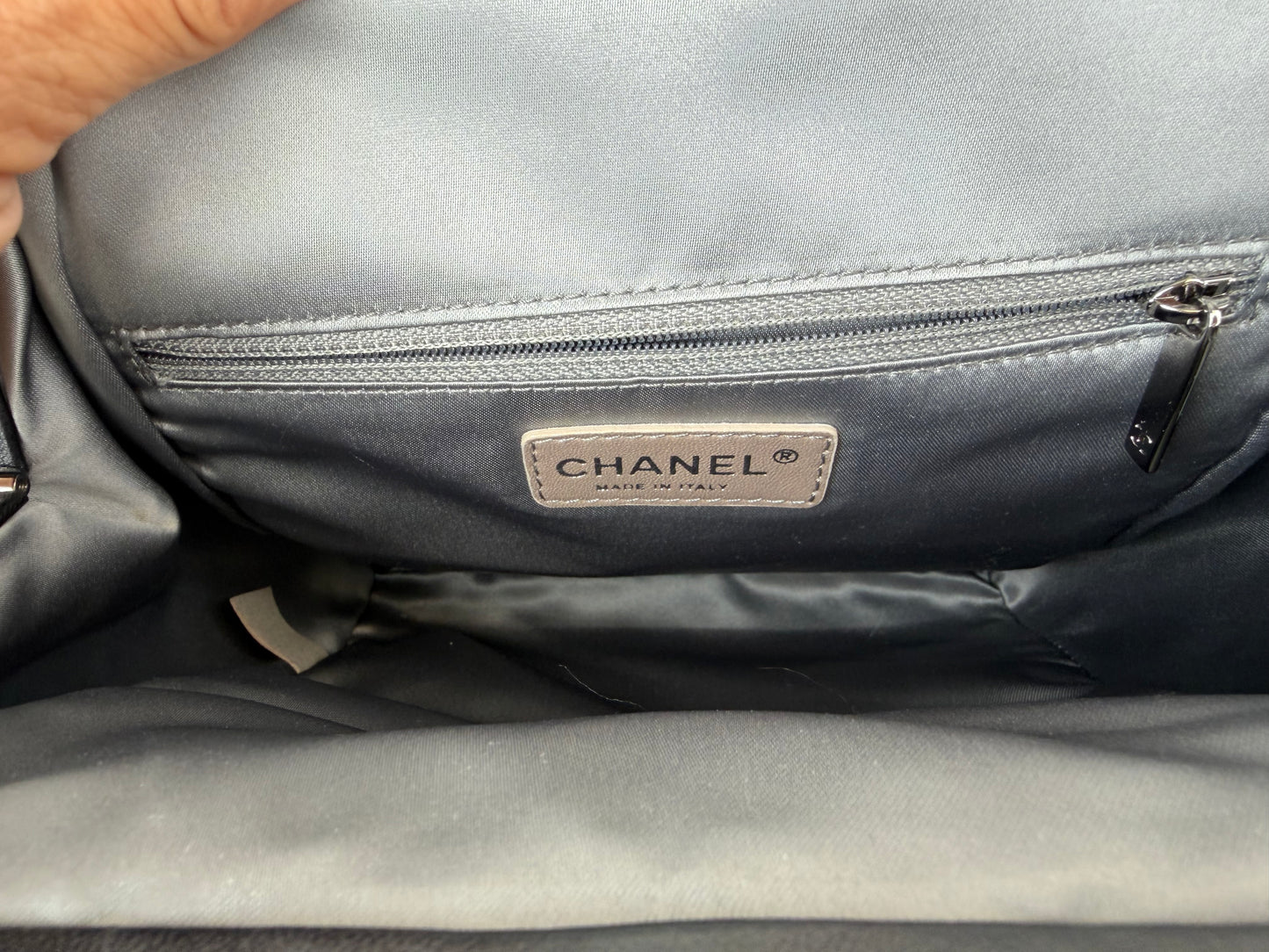 Chanel Pleated Satin Frame Evening Bag 2006-2008- Black