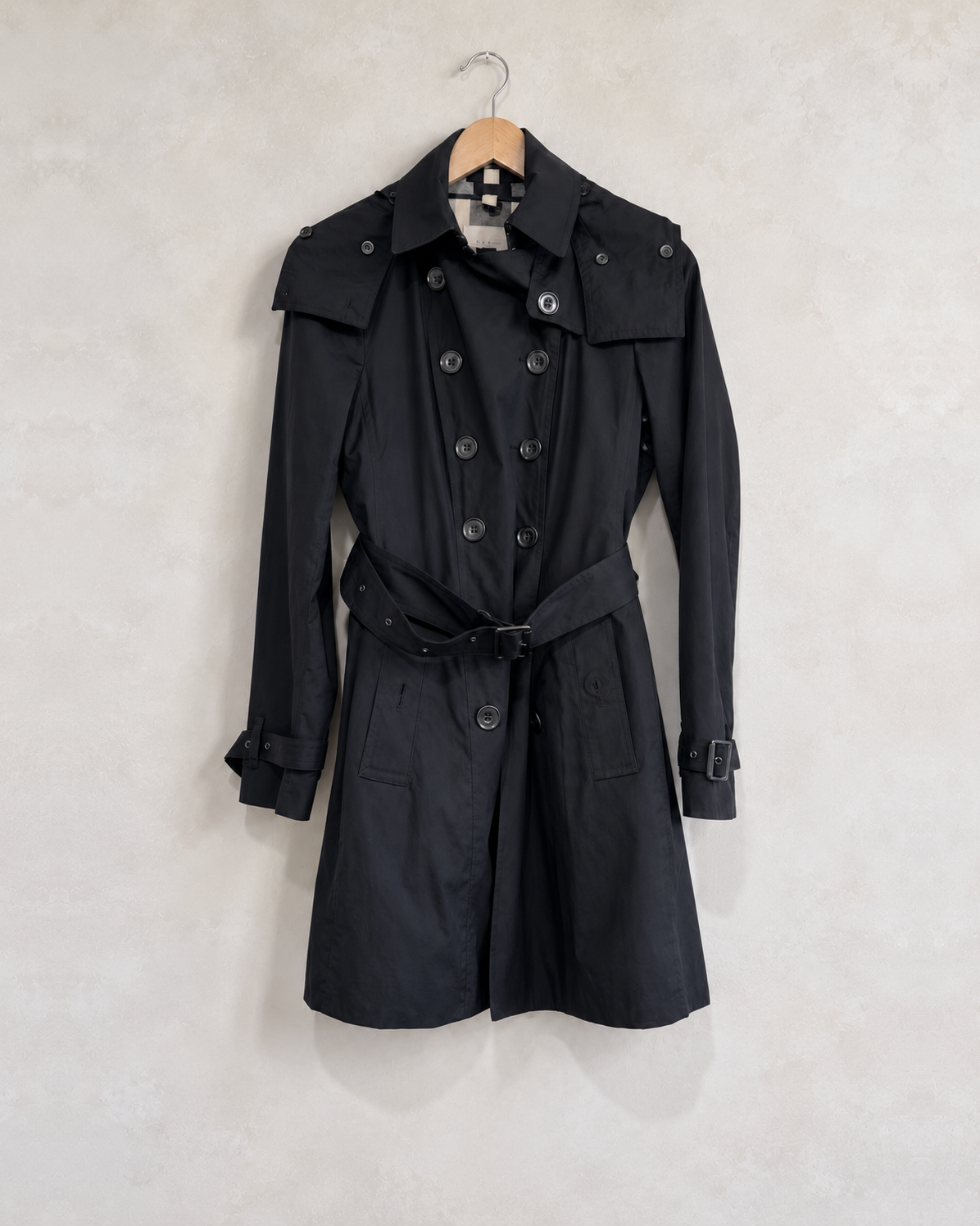 BURBERRY, Black Brit Trench Coat, 6