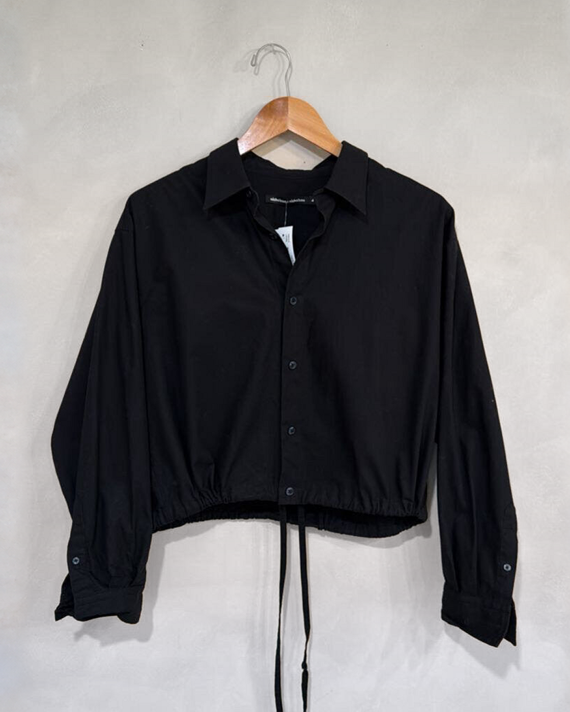 NICHOLSON & NICHOLSON, Cotton Drawstring Waist Button Up, 40