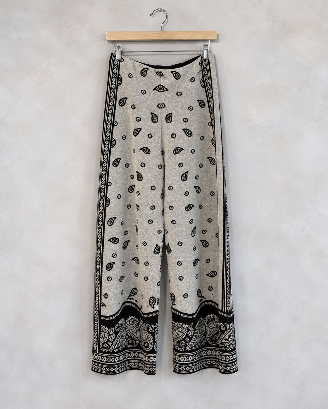 LIU JO, Paisley Wide Leg Pants, M