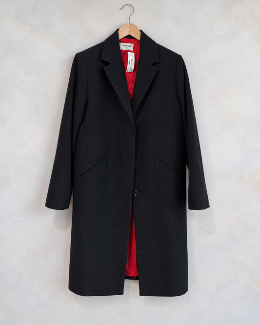 ZADIG & VOLTAIRE, Three Button Wool Overcoat, S