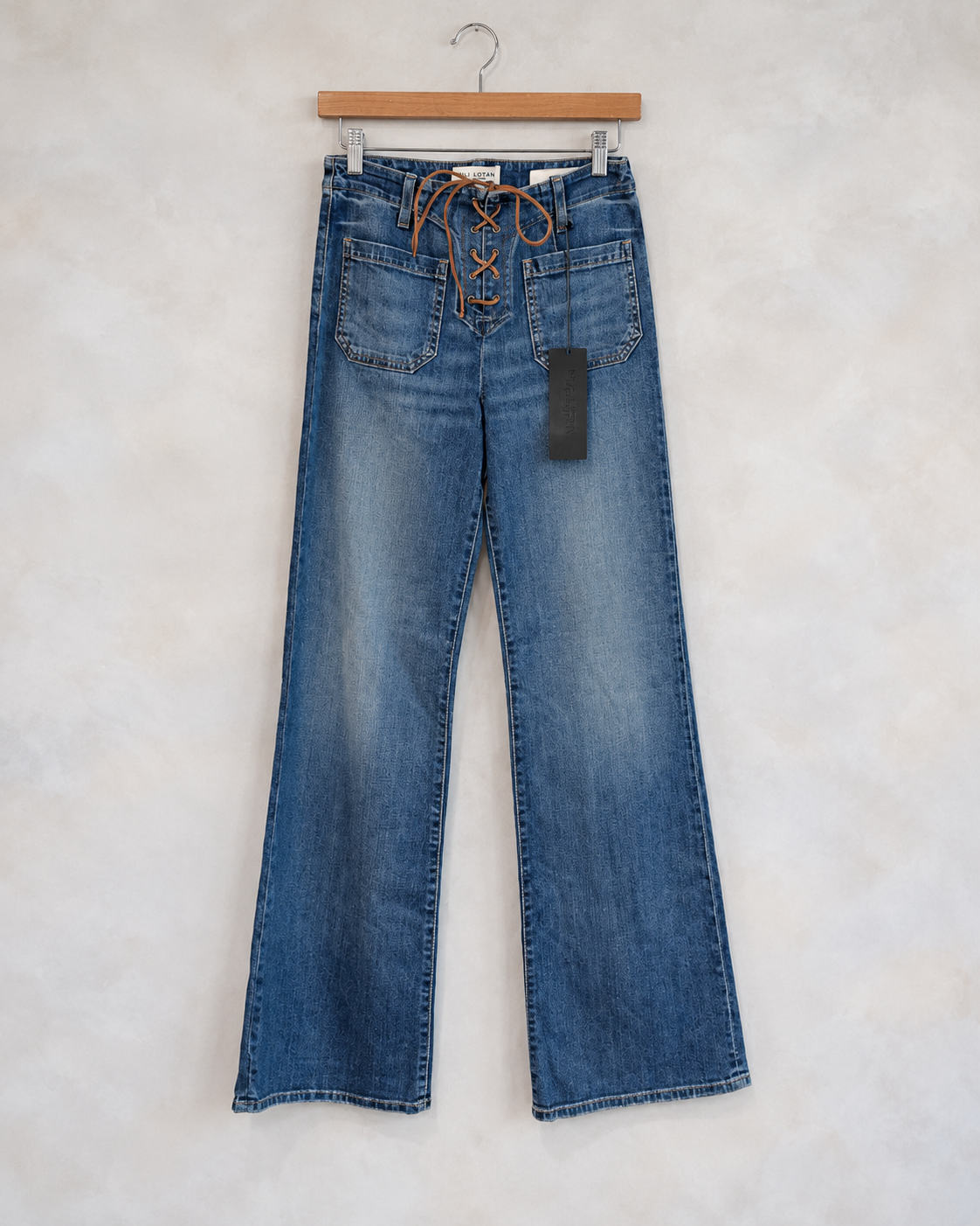 NILI LOTAN, Florence Lace Up Jeans, 26