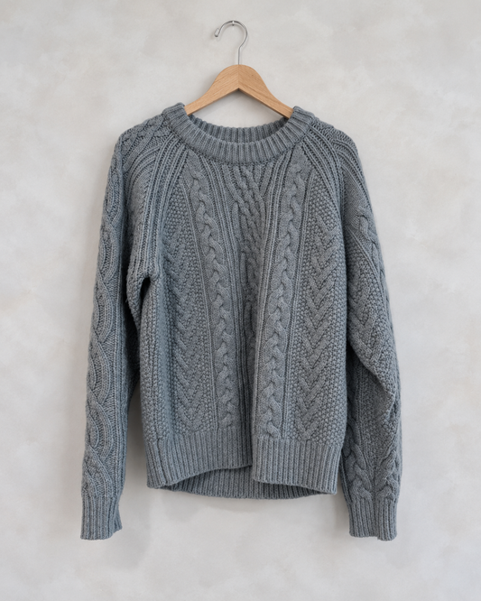 DUNST, Cable Knit Sweater, S