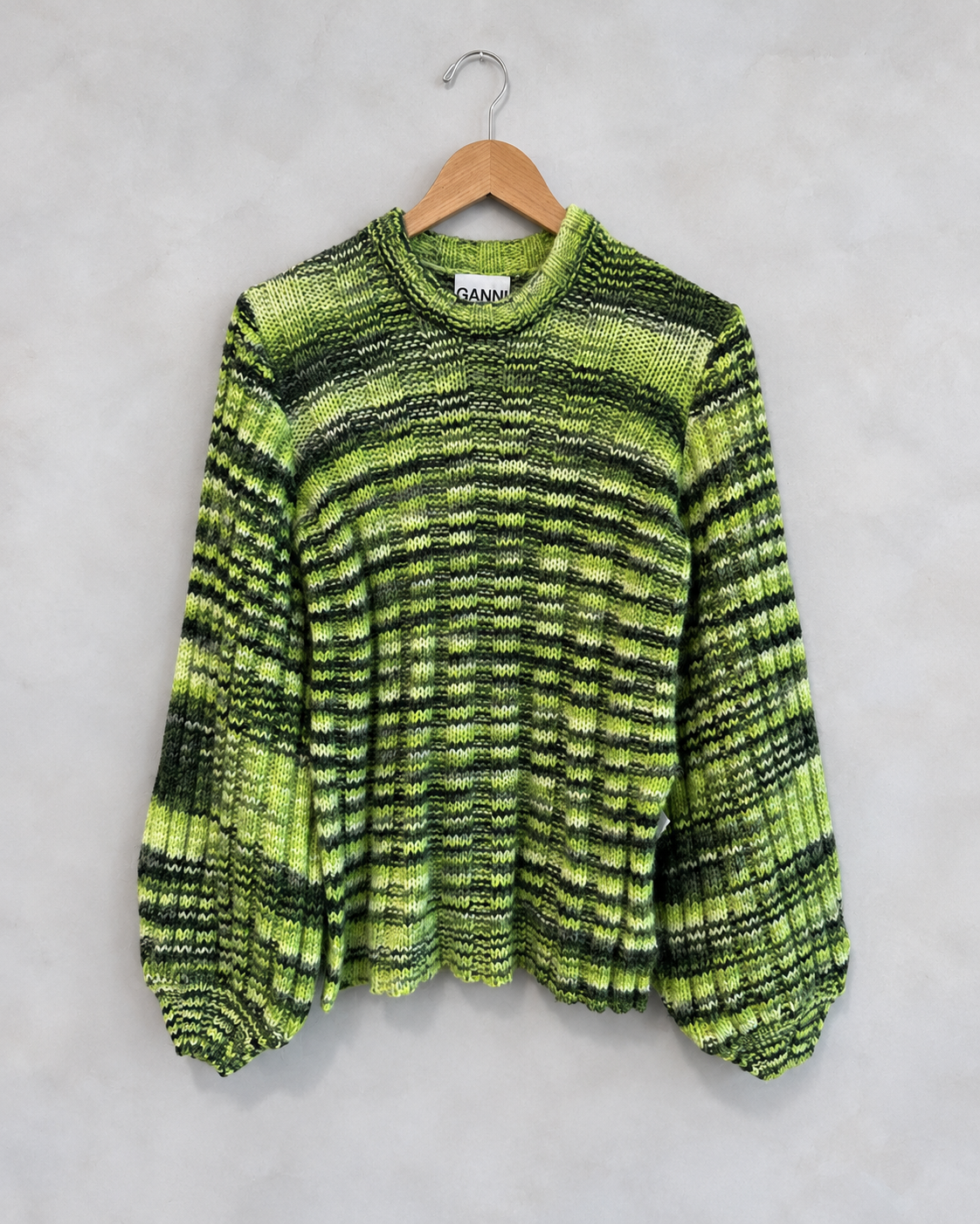 GANNI, Neon Melange Sweater, S